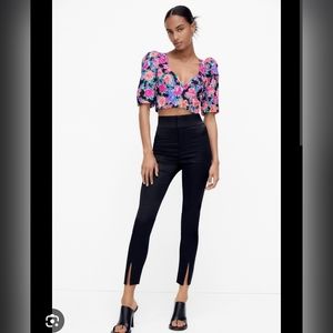Zara floral crop top